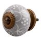 Dark Grey Floral Ceramic Cabinet Knob Online